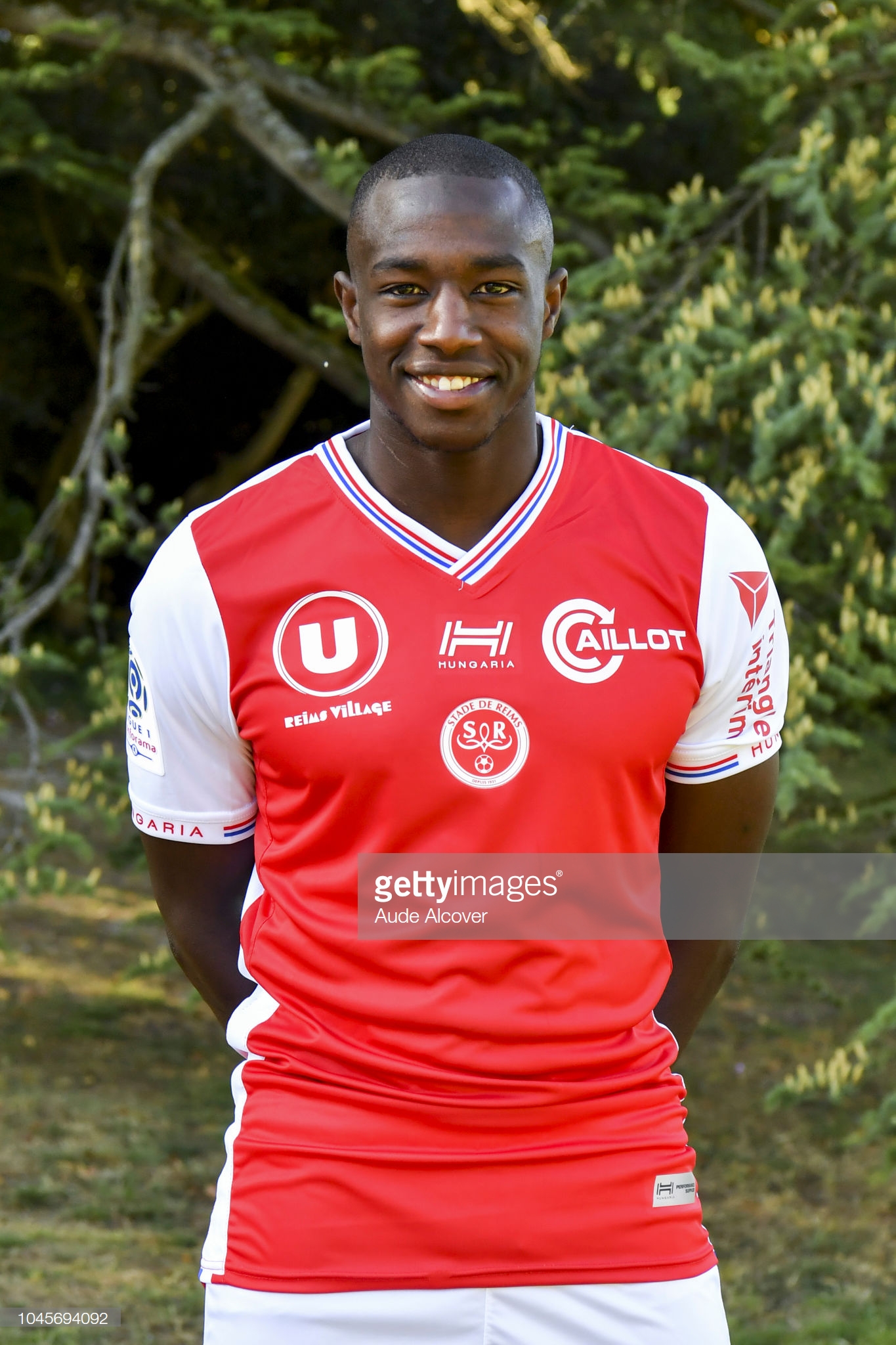 Stade de Reims Home Maillot de foot 2012 - 2013. Sponsored by Caillot